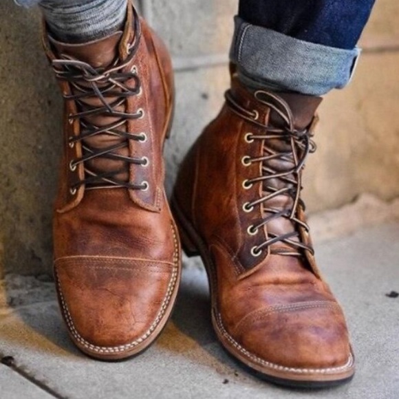 RED WING | Heritage Copper 6 Inch Iron Ranger Leather Lace Up Work Boots - Picture 13 of 16